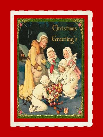 Christmas Treats Decoupage Card Front by Julie McGregor