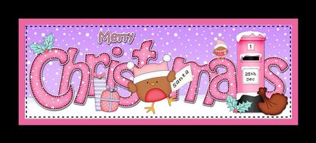 Large Dl Christmas Bobbin Robin Postbox 3D Decoupage by Julie McGregor