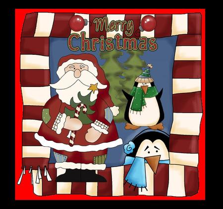 Christmas Santa Decoupage Topper by Julie McGregor