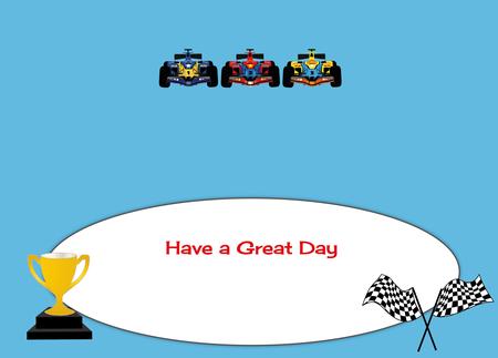 Formula 1 Cars Large Dl Insert by Julie McGregor