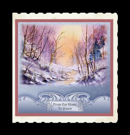 The Watercolour Stream in Winter by Julie McGregor