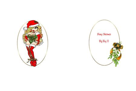 Xmas Hottie Merry Kissmas Insert by Julie McGregor