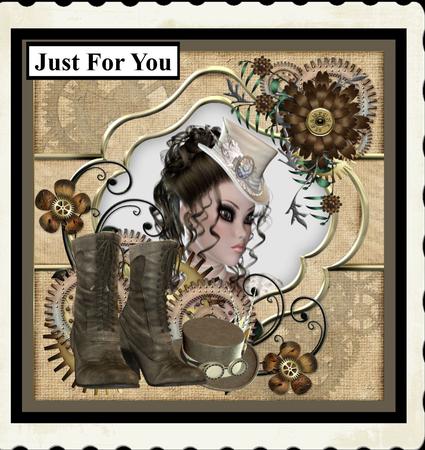 8x8 Steampunk Lady by Julie McGregor