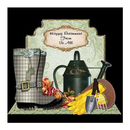 Happy Gardening Shaped Card Plus Bonus Gift Card by Julie McGregor