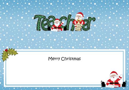 Large Dl Xmas Teacher Santa Insert by Julie McGregor
