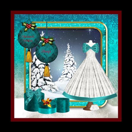 Christmas Joy Dress and Gift Mini Card Kit by Julie McGregor
