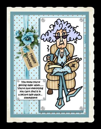 Stella Puts Things Away Safe Quick Card by Julie McGregor
