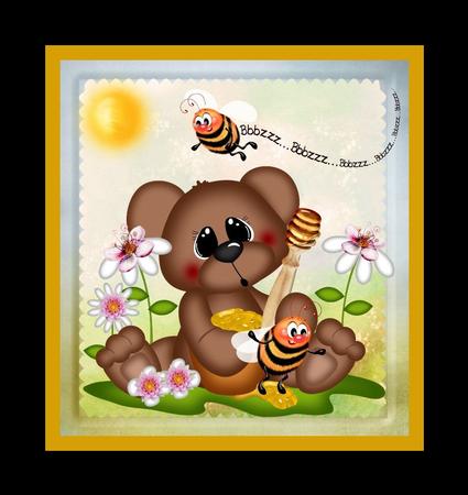 Beary Bee Quick Topper Insert and Verse by Julie McGregor