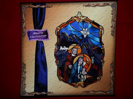 Stained Glas Nativity in Gold Sbs by Julie McGregor