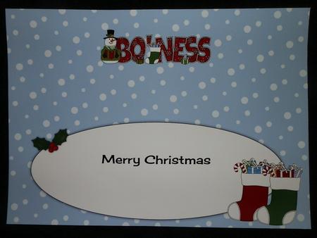 Merry Christmas from Bo'ness Large Dl Insert by Julie McGregor