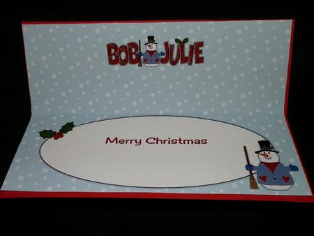 Merry Christmas from Bob Julie Large Dl Insert by Julie McGregor