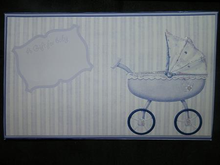 Pram Baby Boy Money Wallet by Julie McGregor