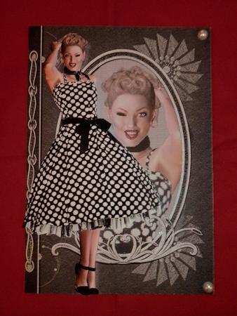 1950's Polka Dot Fashion Reflections Decoupage by Julie McGregor