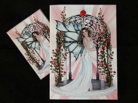 White Fairy in Floral Garden by Julie McGregor