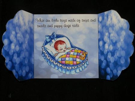 Scallop Gatefold Baby Boy by Julie McGregor
