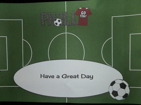Football Fan Phill 60th (burgundy) Large Dl Insert by Julie McGregor