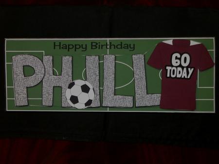 Football Fan Phill 60th (burgundy) Large Dl by Julie McGregor