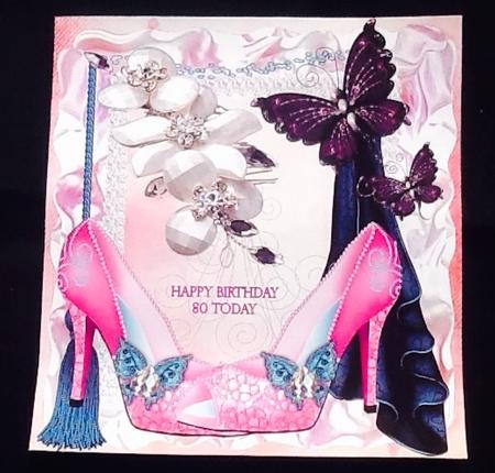 Jewels with Shoes & Butterfies Topper & Decoupage by Julie McGregor