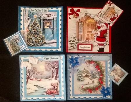 Variety Bumper Pack of 10 8x8 Christmas Cards with Toppers by Julie McGregor