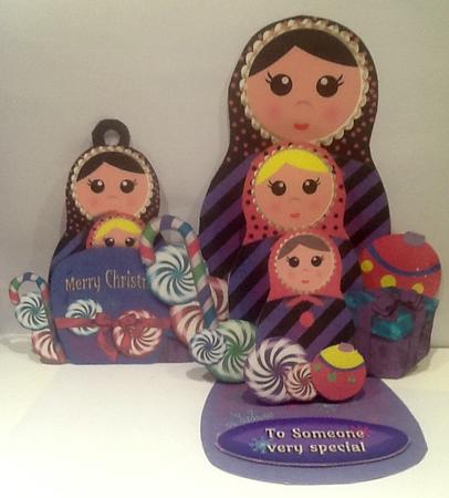 Matryoshka Dolls Candy Christmas by Julie McGregor