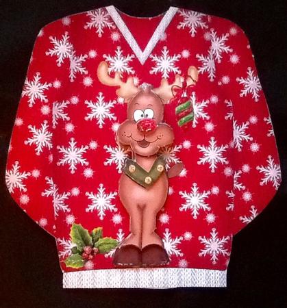 Rudolph - Christmas Jumper Card Mini Kit by Julie McGregor