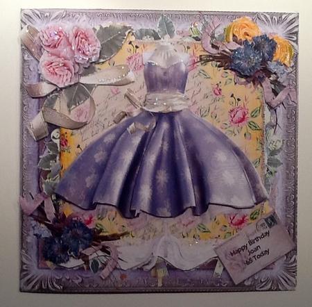 The Shabby Chic Lilac Dress Card Front Kit by Julie McGregor
