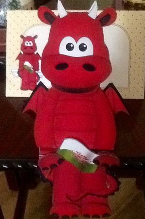3D on the Shelf Card Kit - Little Welsh Dragon Draig by Julie McGregor