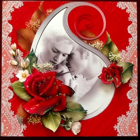 8x8 Romantic Velvet Roses Valentine Anniversary Mini Kit by Julie McGregor