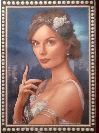 Art Deco Lady Athena White by Julie McGregor