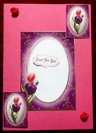 Pink & Purple Tulips Insert by Julie McGregor