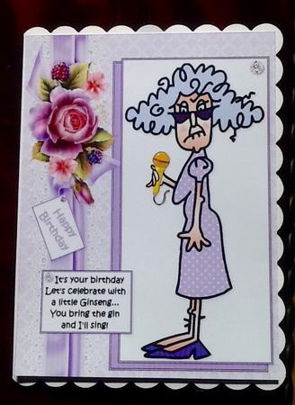 Stella Has Ginseng for Her Birthday Quick Card by Julie McGregor