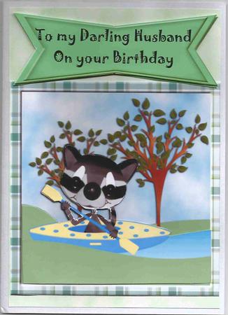 Camp Mischief Cute Racoon Toppers by Julie Swannell