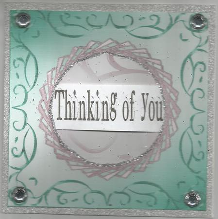 Twisted Round Frame in Swirls Plain Card Base 3 by Julie Swannell