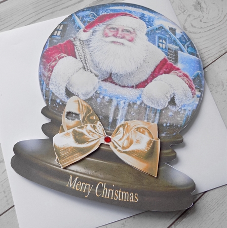 Mini Kit- 3D Snowglobe Scene - Vintage Santa  by Julie Whitehead