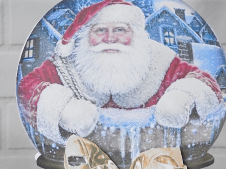 Mini Kit- 3D Snowglobe Scene - Vintage Santa  by Julie Whitehead