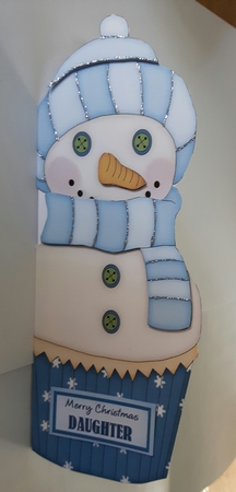 Cupcake snowman shaped card by Julie Hassall