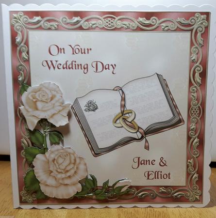 Vintage Wedding Card by Julie Hassall