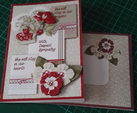 Symphony in Red Sympathy Card for Him or Her by Julie Hill