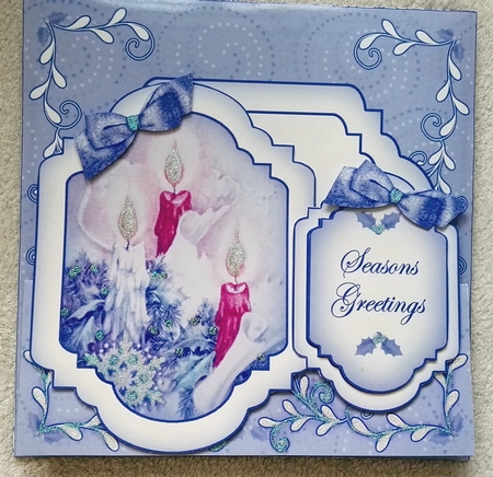 Candle Trio Seasons Greetings Fancy Stand Up Kit by Julie Hill