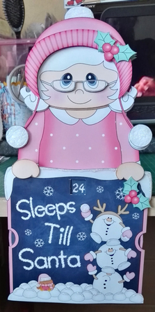 On the Shelf Sleeps Till Santa Card Kit - Christmas Mrs Claus by Julie Hill