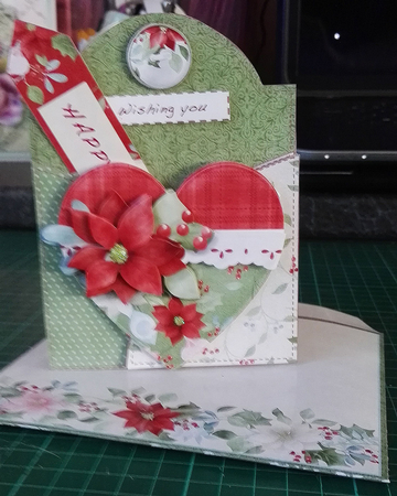 FIRESIDE CHRISTMAS POCKET FULL OF WISHES CARD by Julie Hill
