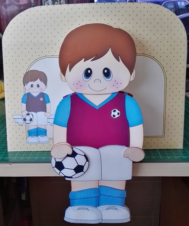 3D On the Shelf Card Kit - Little Footballer Diego by Julie Hill