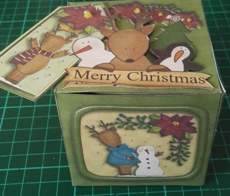 Deer Friends 3 inch Christmas Box Mini Kit by Julie Hill