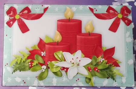 Lovely Money Wallet with Christmas Candles  by Julie Hill