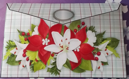 Lovely Money Wallet with Christmas Candles  by Julie Hill