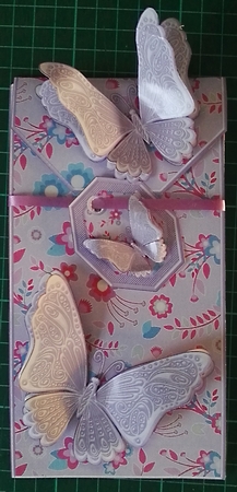 Lilac Floral Pattern with Butterflies Gift Card/Money Envelope Mini Kit by Julie Hill