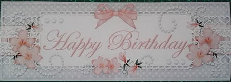 Large DL A Touch of Elegance Pretty Birthday Violas Quick Card Front with insert by Julie Hill