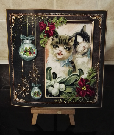 Vintage Christmas Cats Bumper Kit.1 by Julie Hill