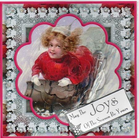 Vintage Sleighing Topper with Scalloped Pyramage by June Langley