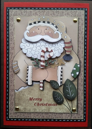 Country Santa Card Topper by KAAREN NIVEN